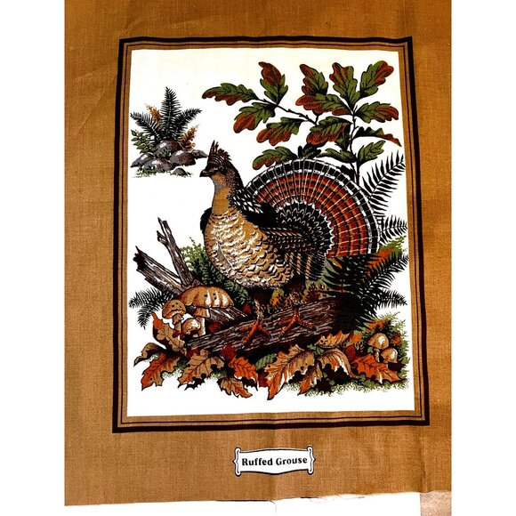 Cranston 3 Panel Fabric Wildlife Bird Mallard Duck Ruffed Grouse Gray Partridge - Picture 5 of 14